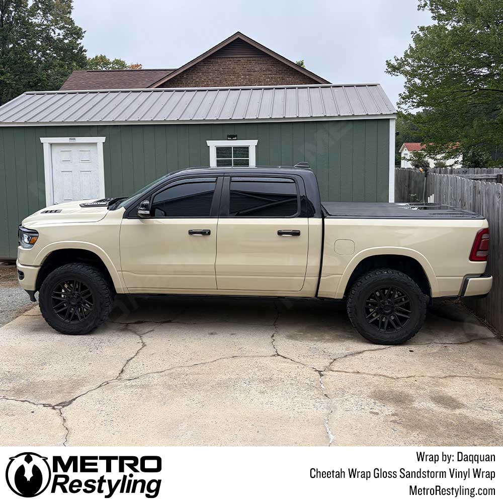 Cheetah Wrap Gloss Sandstorm Vinyl Wrap