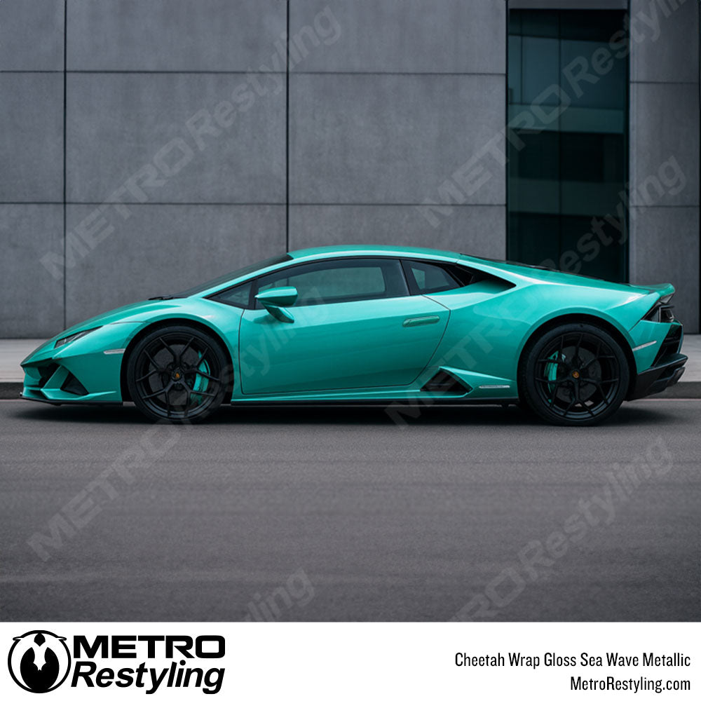 Cheetah Wrap Gloss Sea Wave Metallic Vinyl Wrap