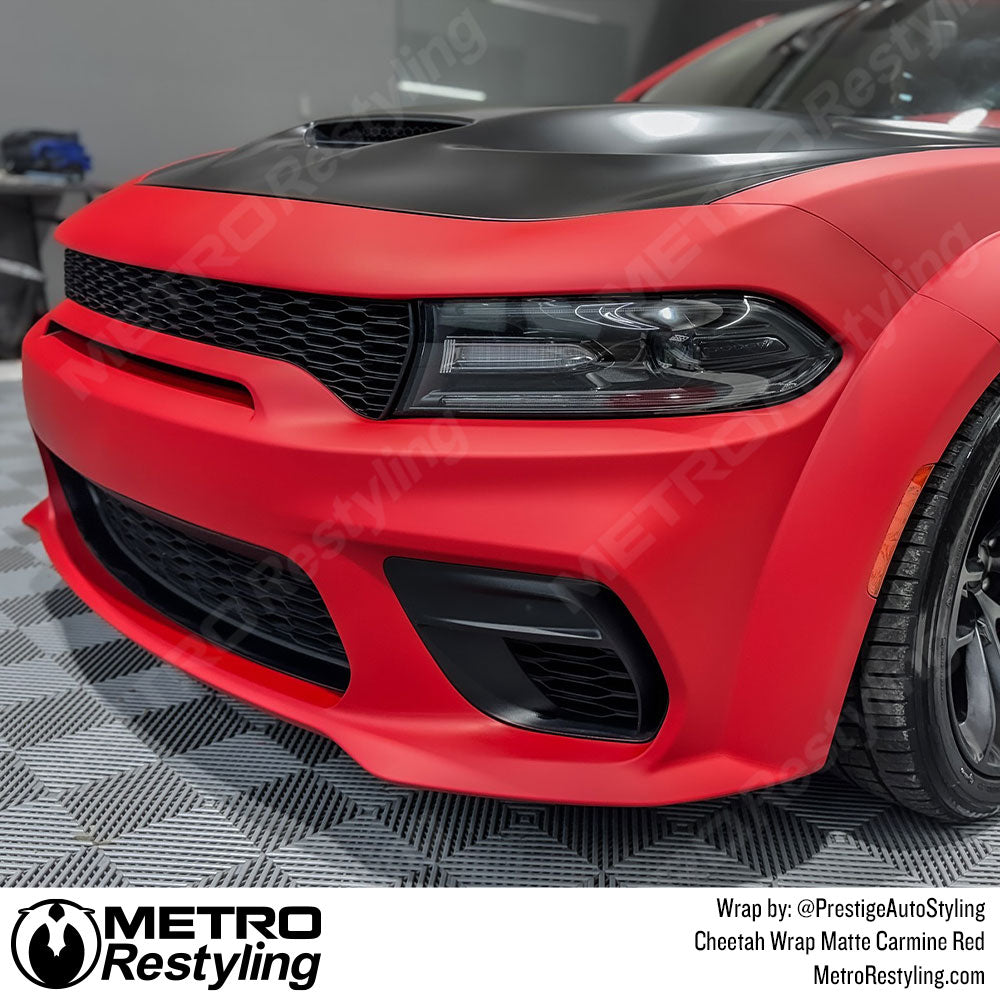 matte red charger wrap