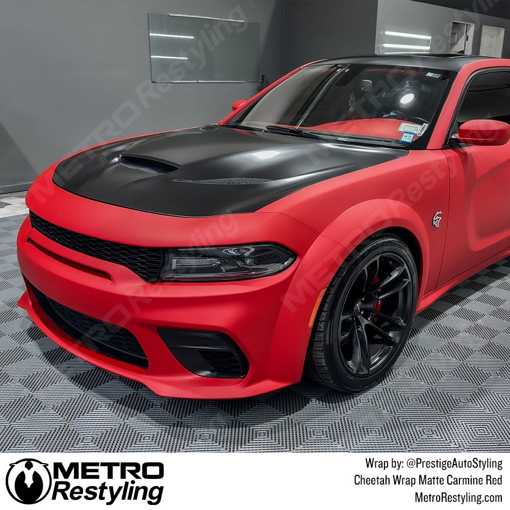 matte red charger wrap