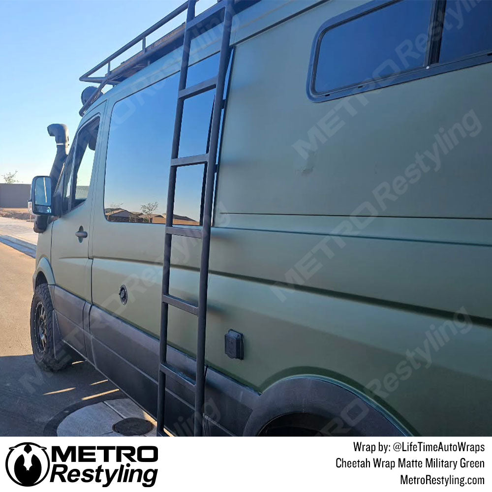 mercedes sprinter van with green wrap