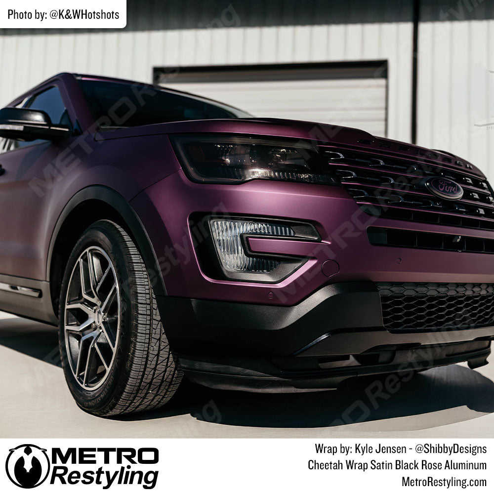 metallic purple ford explorer wrap