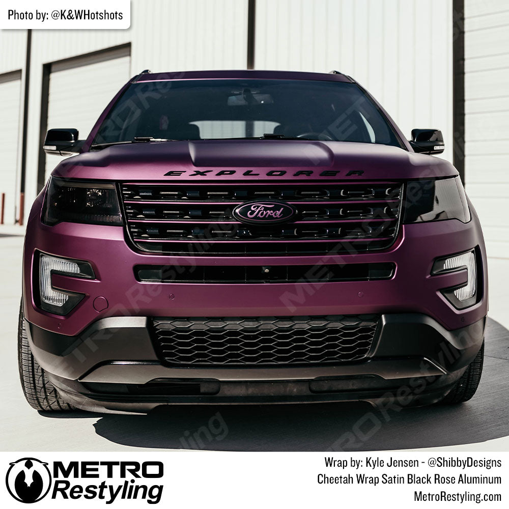 metallic purple ford explorer wrap