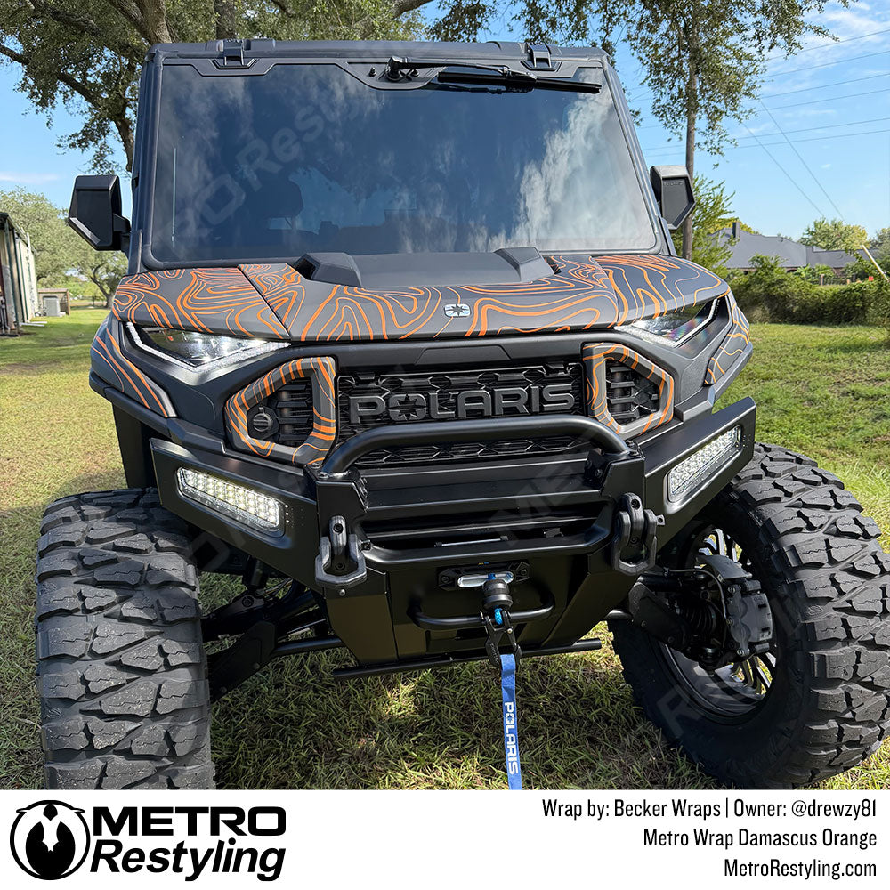 orange damascus utv wrap