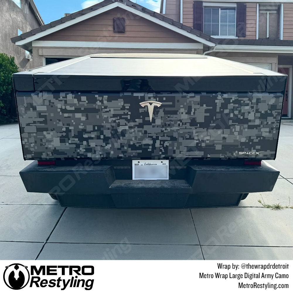 digital midnight cybertruck camo wrap