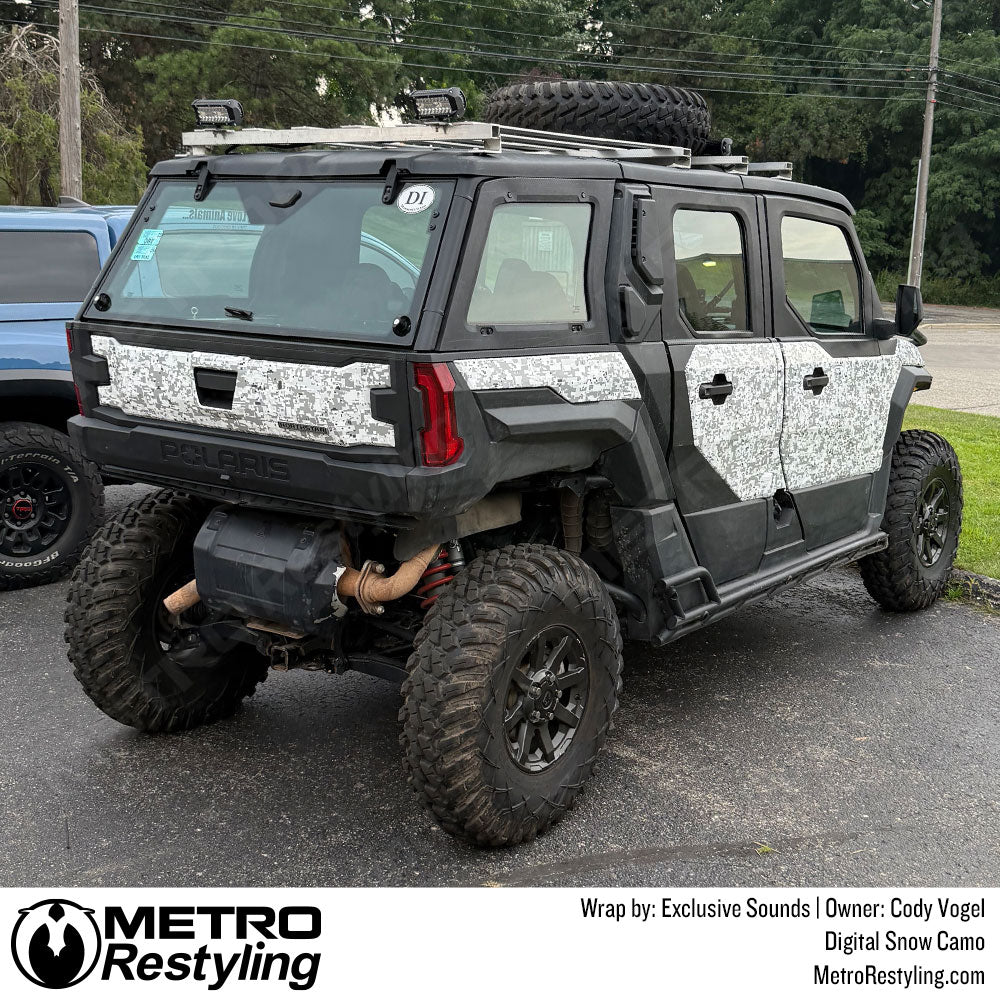 digital snow camo utv wrap