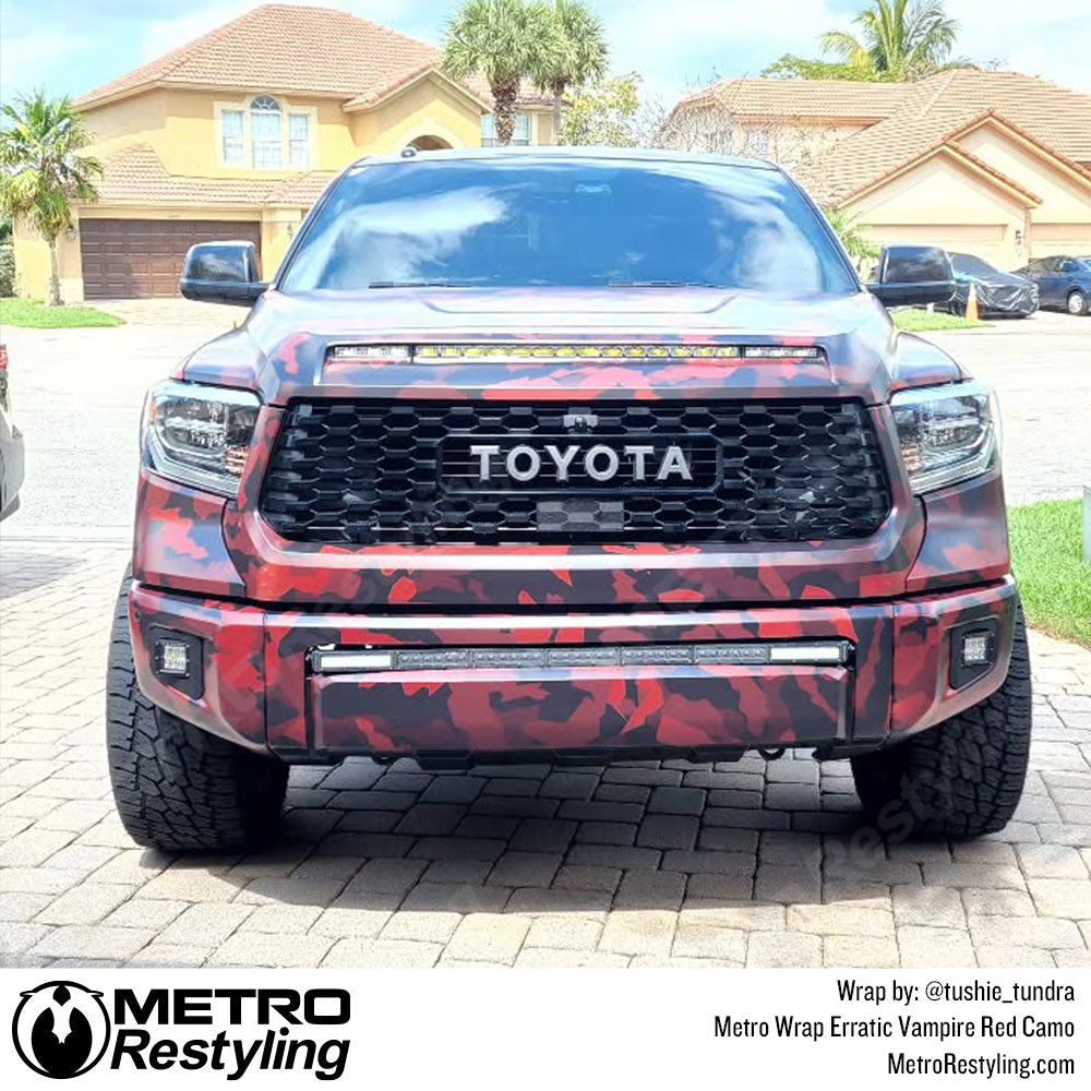 red camo wrap truck