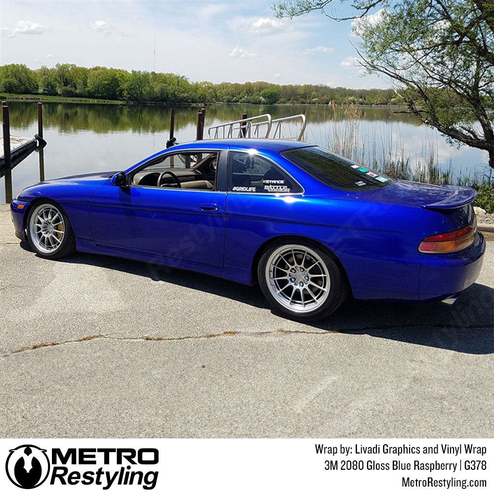 blue raspberry car wrap