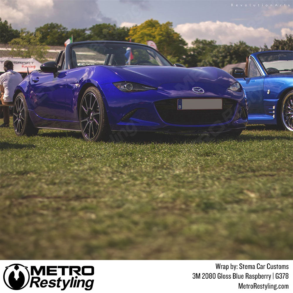 gloss blue vinyl wrap