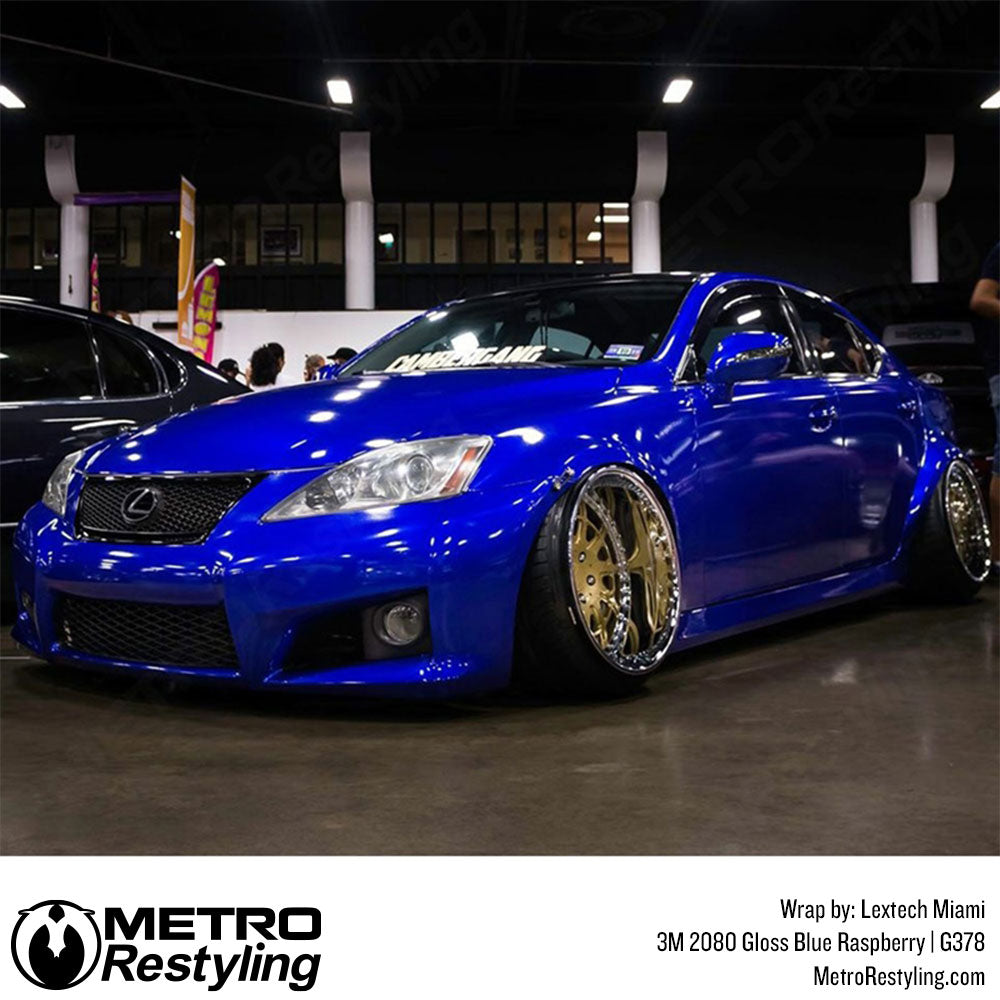 blue lexus vinyl wrap