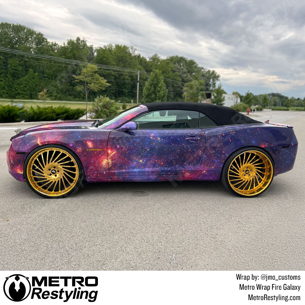 fire galaxy camaro wrap