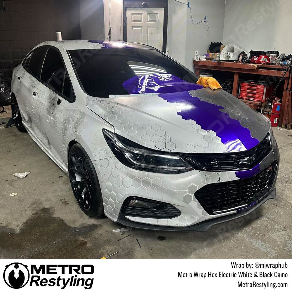 hex electric black and white wrap