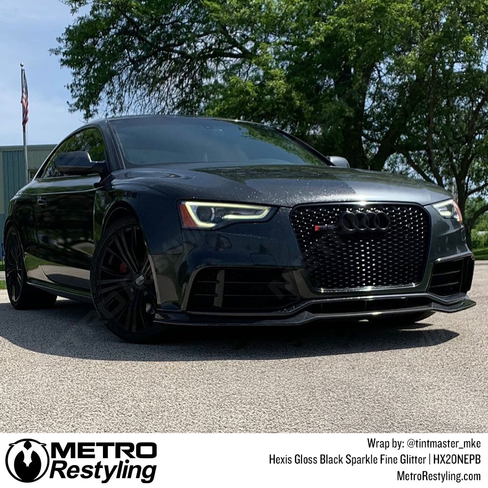 Hexis Gloss Black Sparkle Fine Glitter