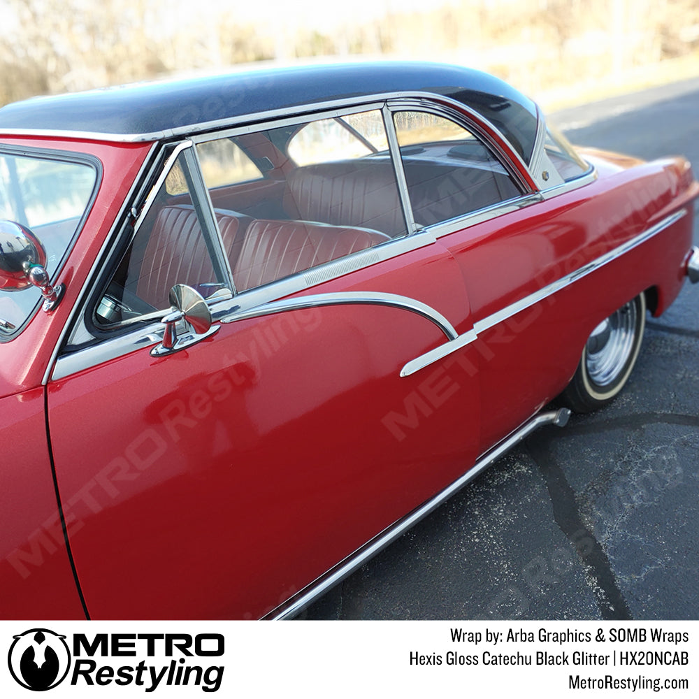 black glitter ford wrap