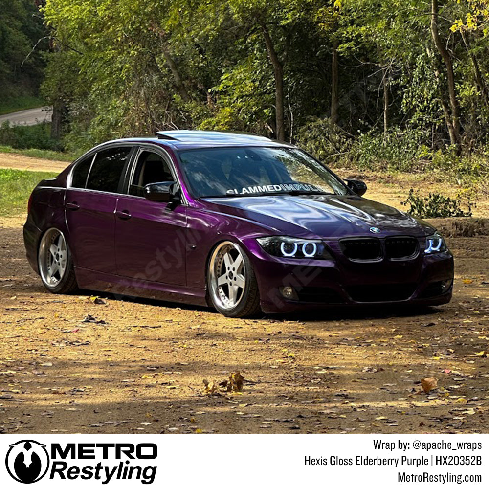 gloss purple bmw wrap
