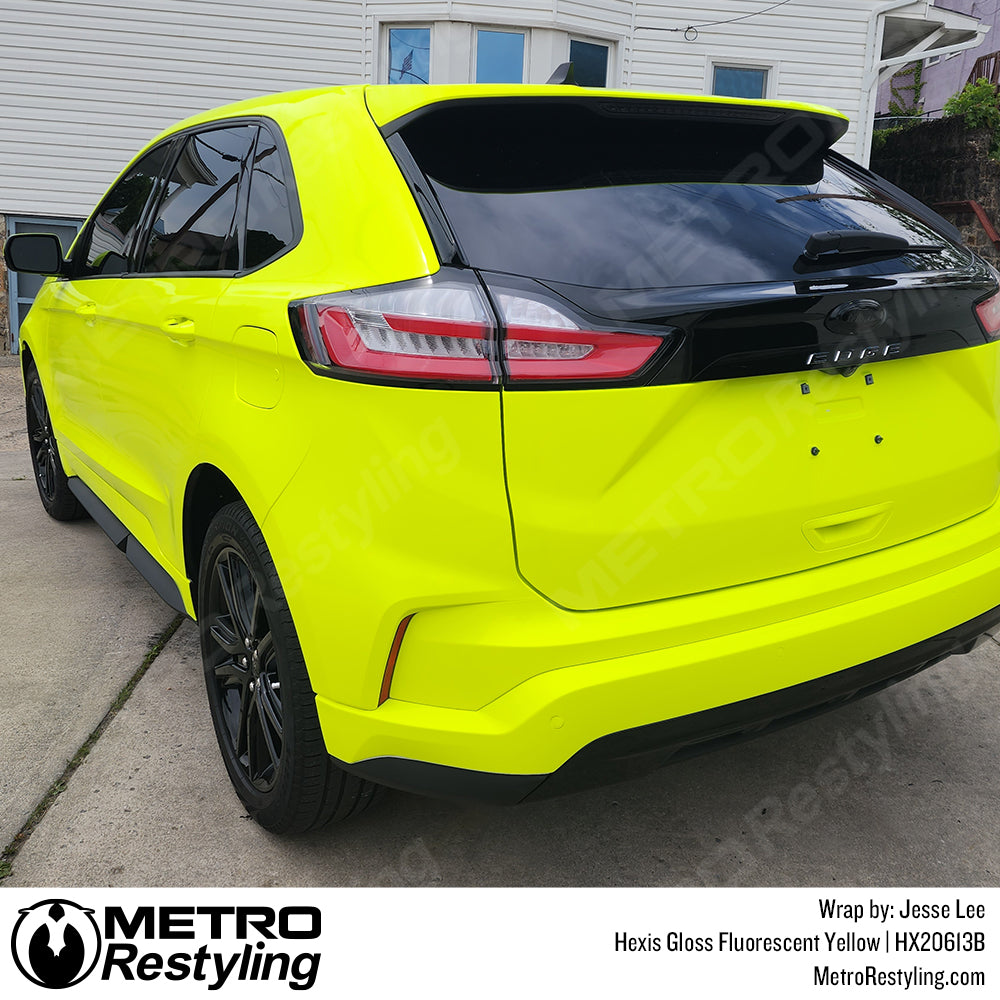 Ford Edge Gloss Wrap Fluorescent Yellow Vinyl