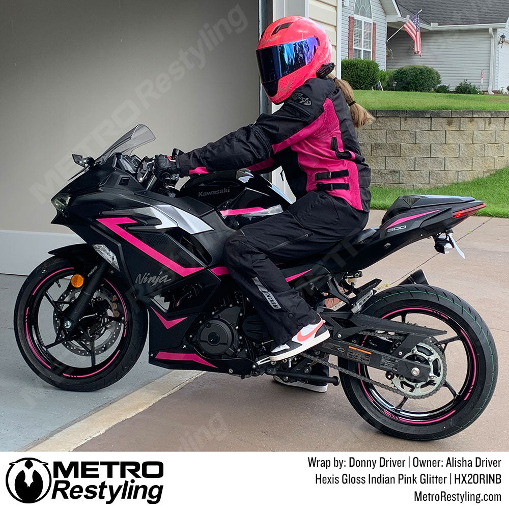 Pink Motorcycle Vinyl Wrap