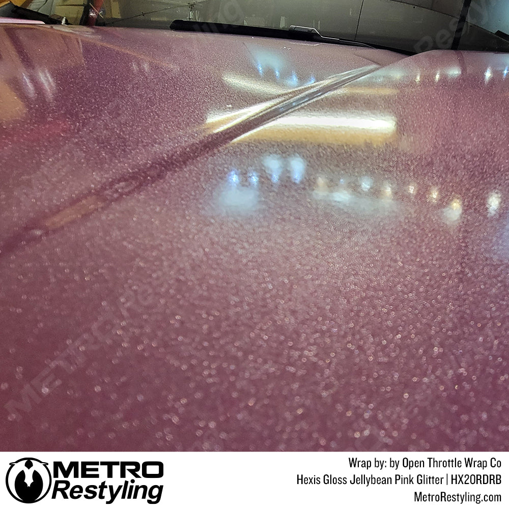 Gloss Jellybean Pink Glitter Wrapped Ford Maverick