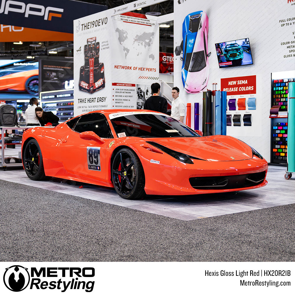 light red ferrari wrap