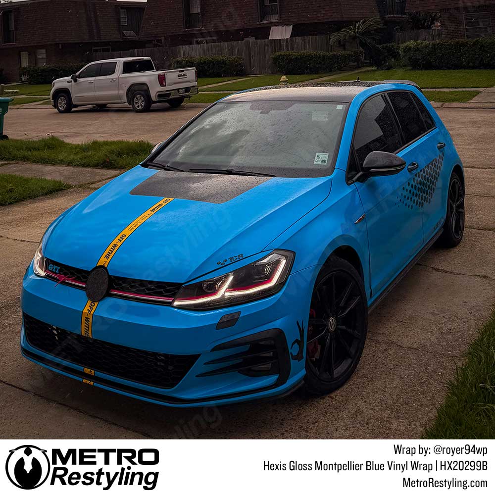Hexis Gloss Montpellier Blue Vinyl Wrap | HX20299B