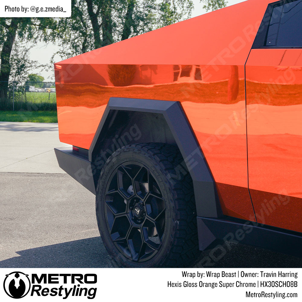 orange chrome on cybertruck