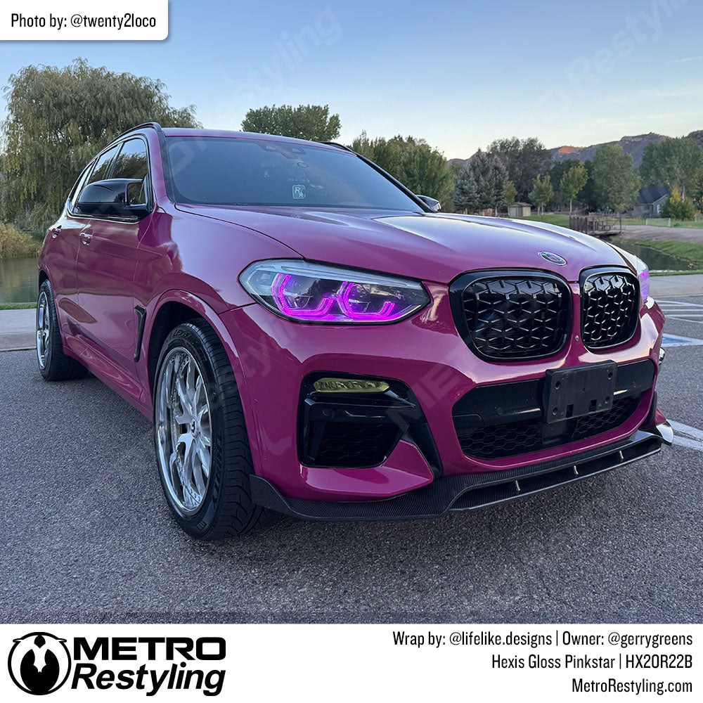 pink bmw wrap
