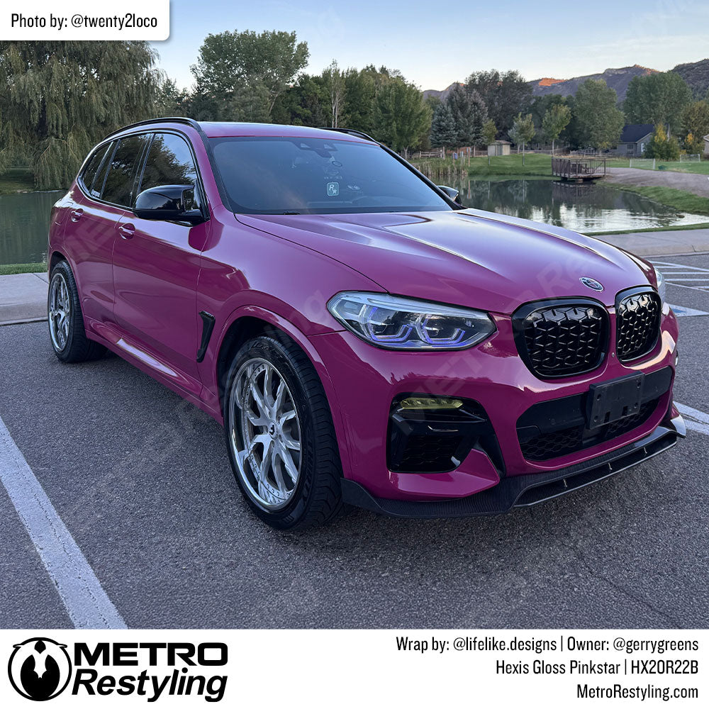 pink bmw wrap