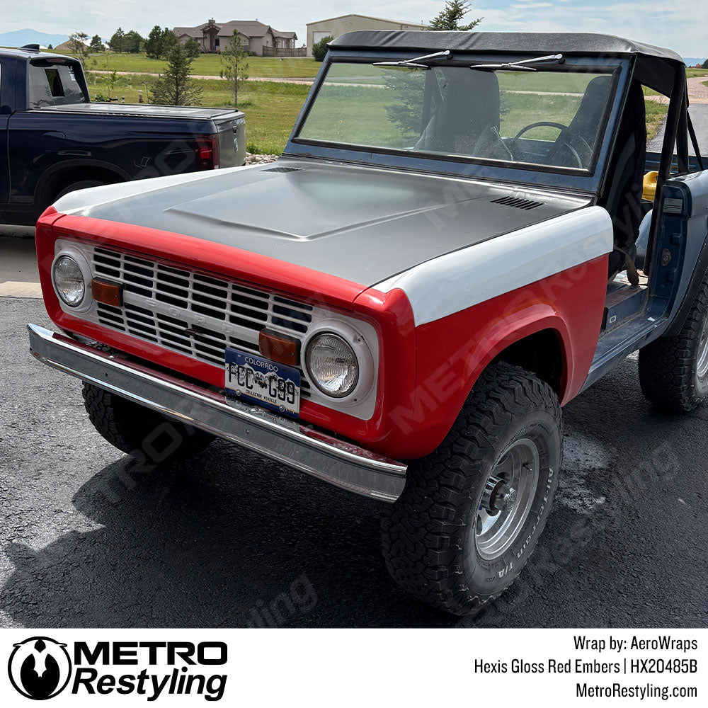 hexis red truck wrap