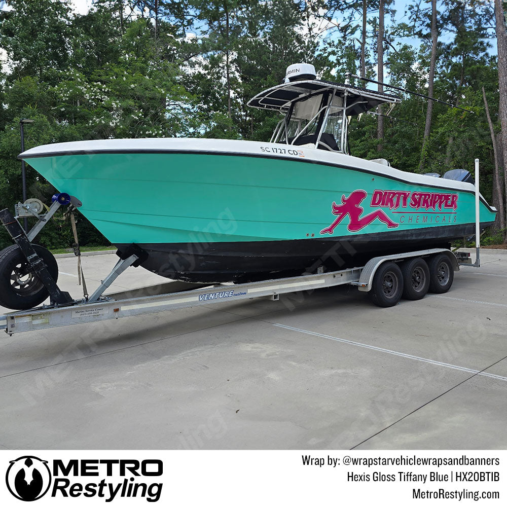 tiffany blue boat wrap