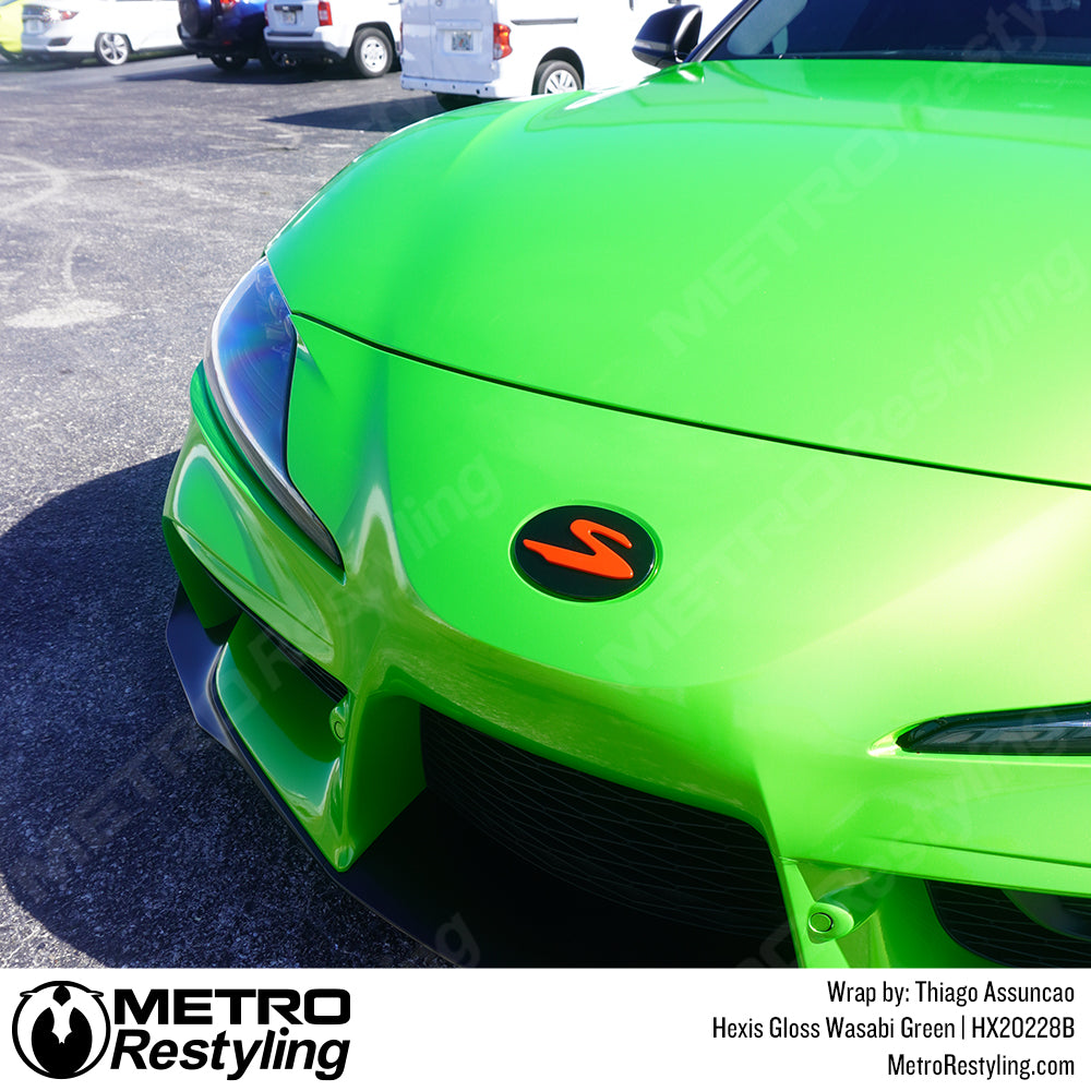 gloss green toyota supra wrap