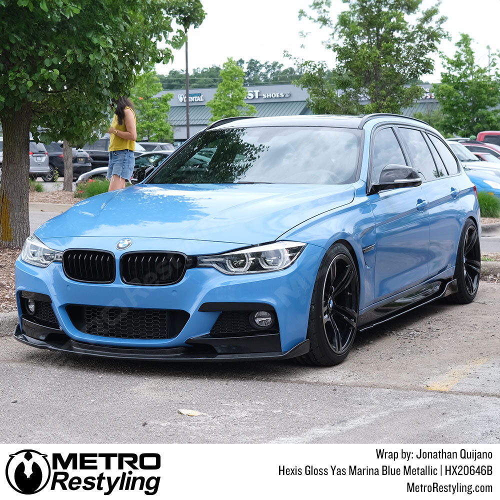 Blue Metallic BMW Wrap