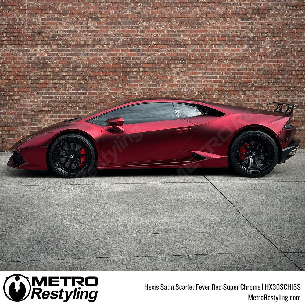 Hexis Satin Scarlet Fever Red Super Chrome