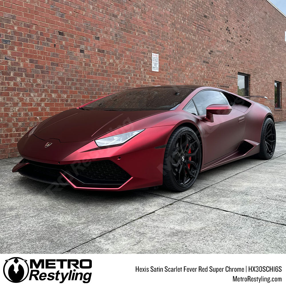 Hexis Satin Scarlet Fever Red Super Chrome