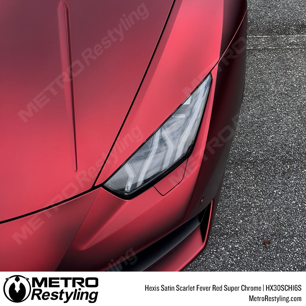 Hexis Satin Scarlet Fever Red Super Chrome