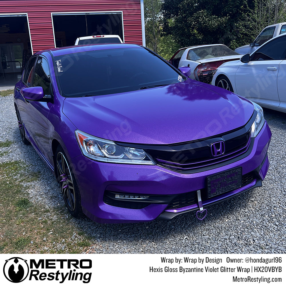 purple honda accord wrap