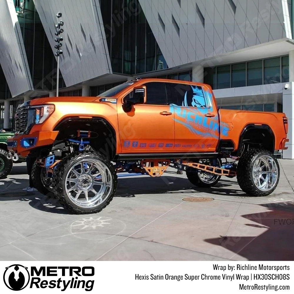 super chrome chevy 2500 wrap