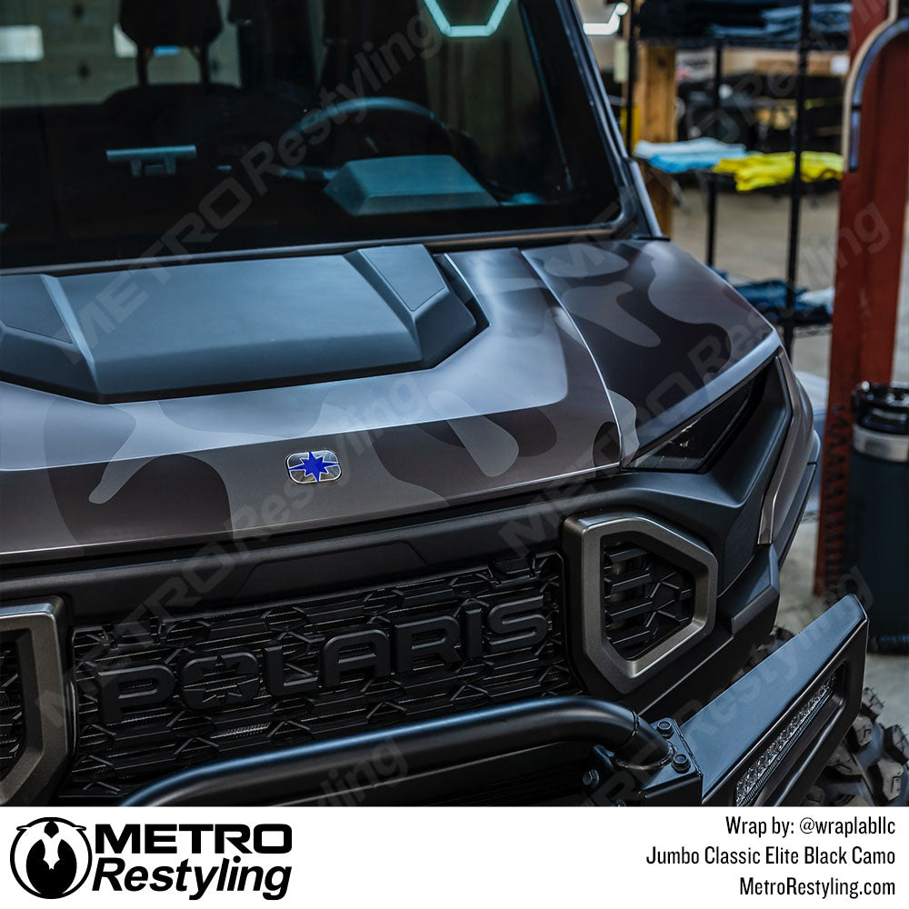 black camo utv wrap