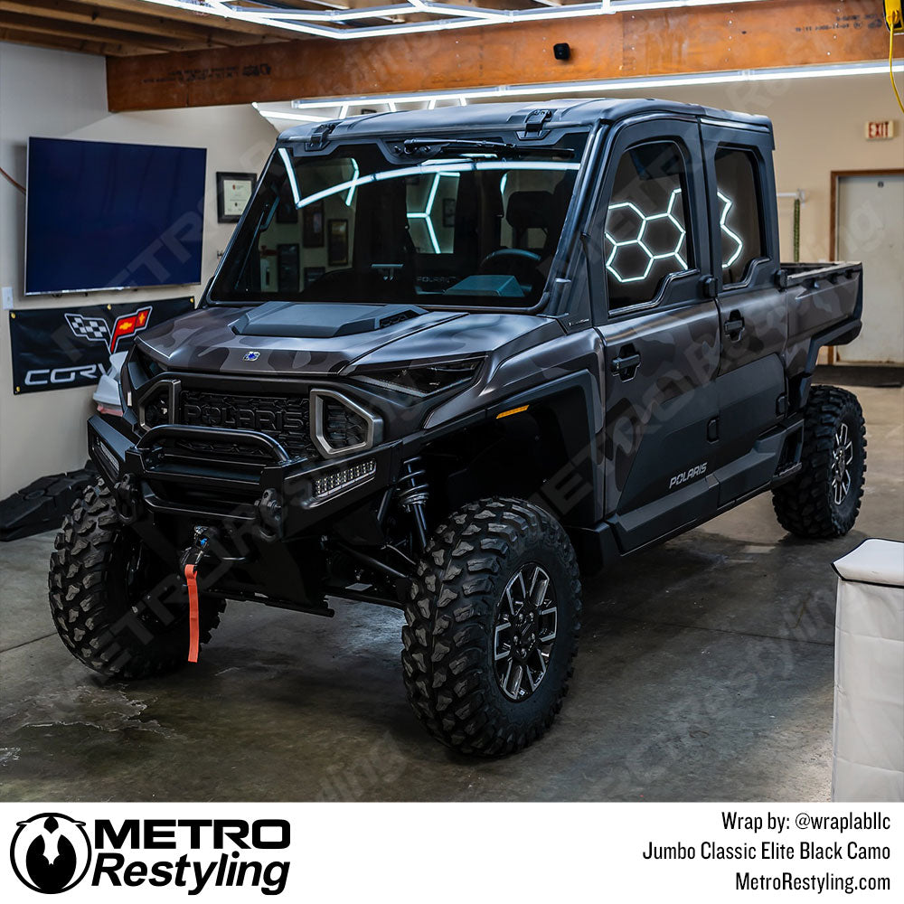 black camo utv wrap