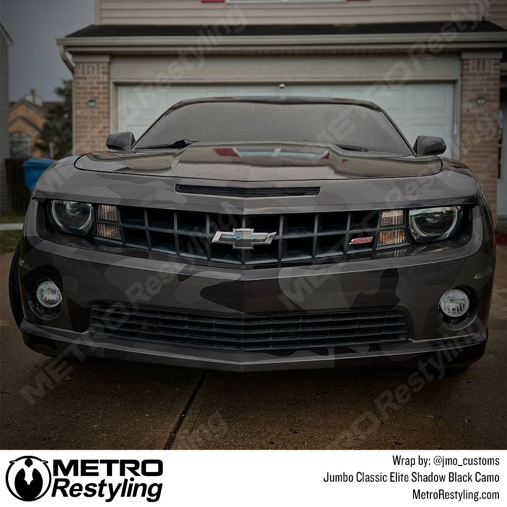 black camo camero wrap