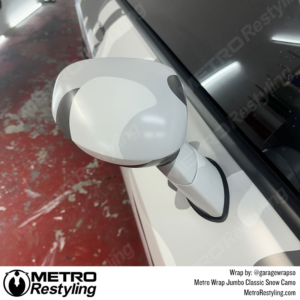 white camo side mirror wrap