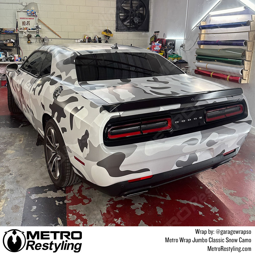 Metro Wrap Jumbo Classic Snow Camouflage Vinyl Film