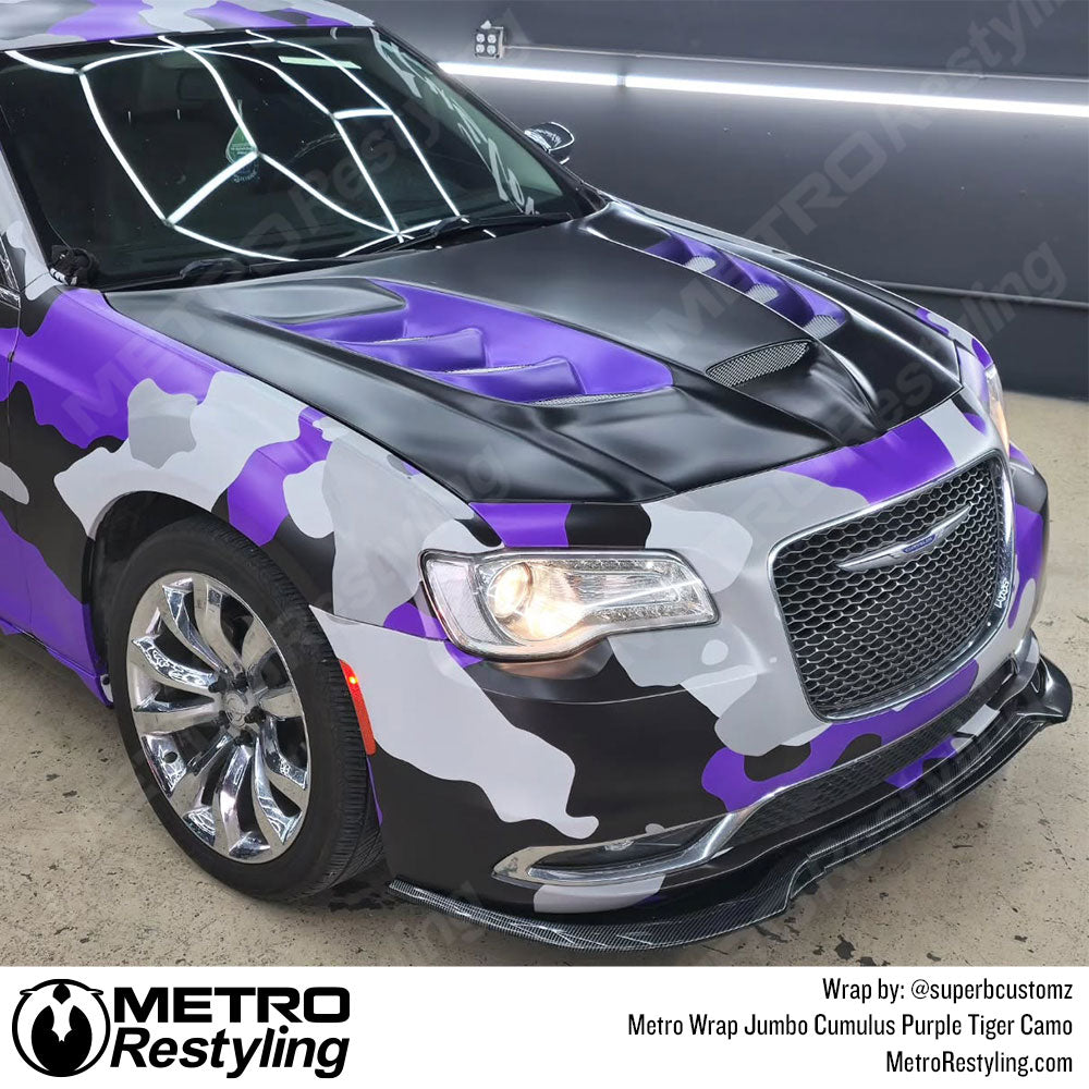 purple camo car wrap