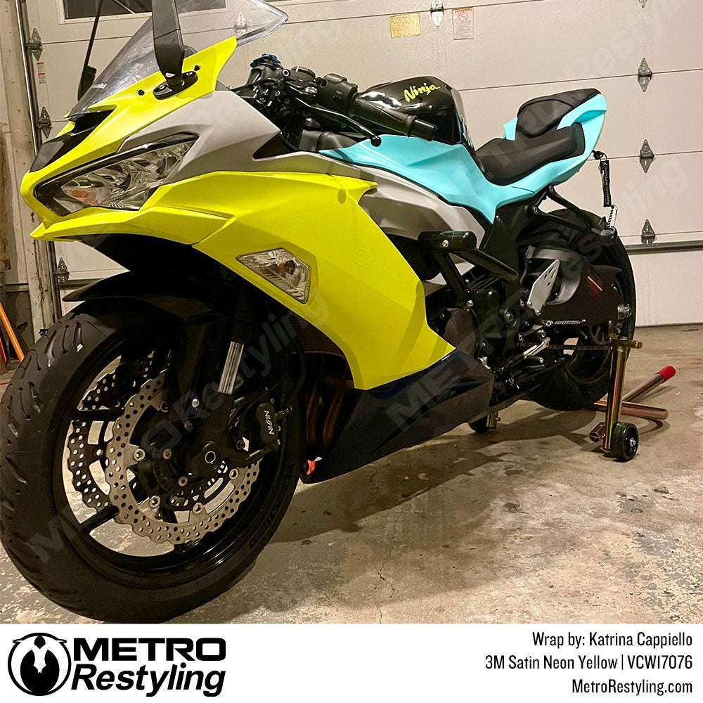 neon yellow motorcycle