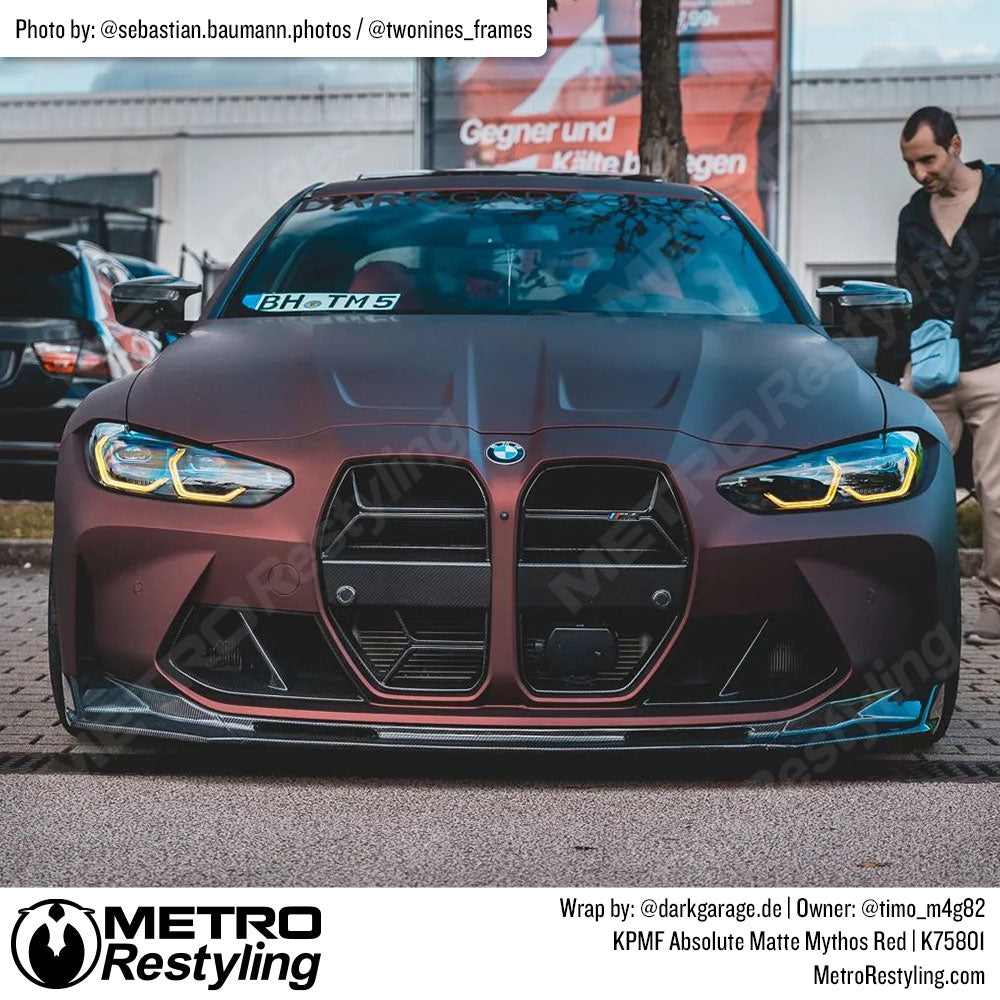 matte red bmw wrap