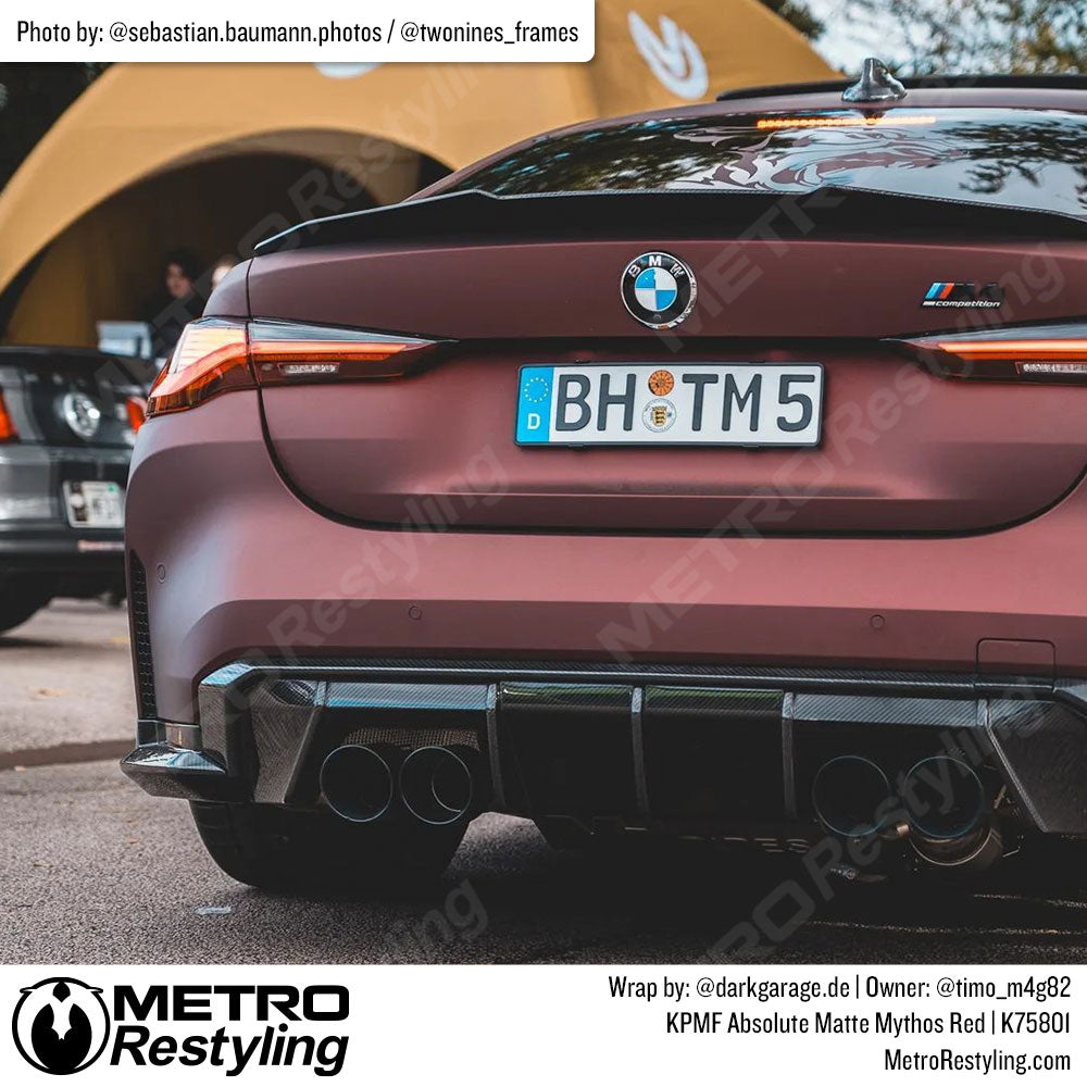 matte red bmw wrap