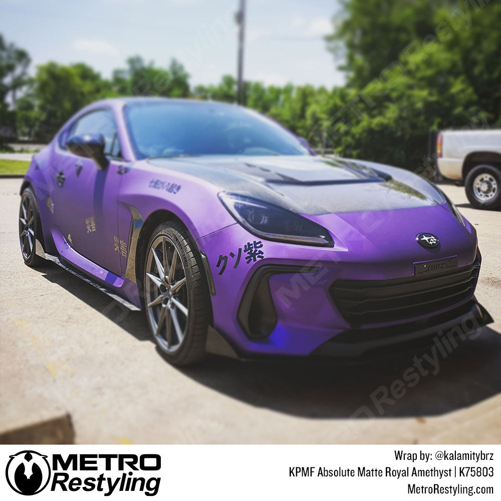 Matte Royal Amethyst Vinyl Wrapped Subaru