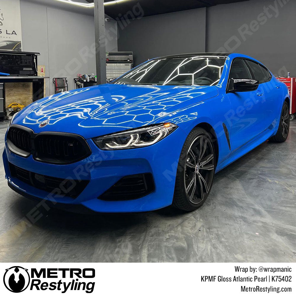 blue bmw wrap