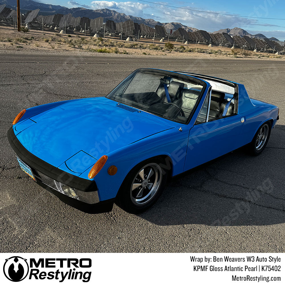 blue porsche wrap