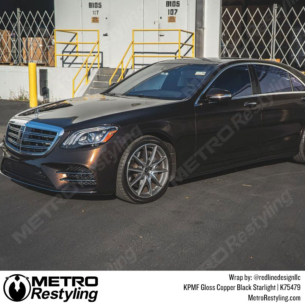 Gloss Copper Black Starlight Iridescent Vinyl Wrap