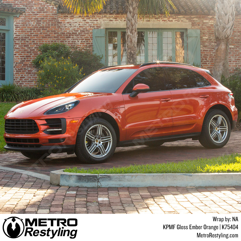 ember orange porsche vinyl wrap